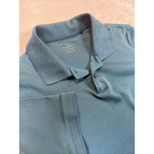 Perry Ellis Polo Shirt Mens Medium Blue Short‎ Sleeve Polo Golf Preppy Casual